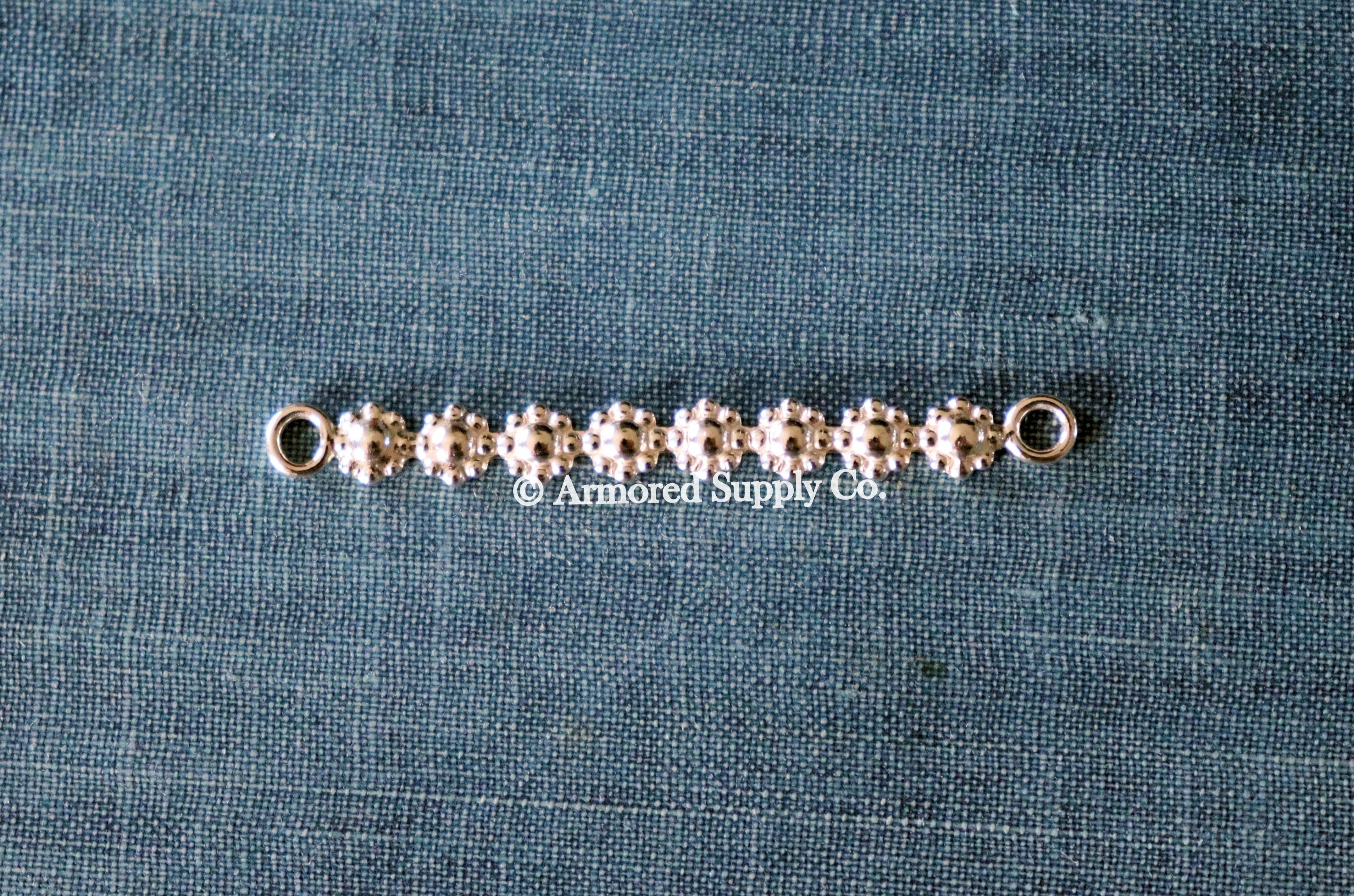 Sterling Silver Straight Flower Chain Pendant Component