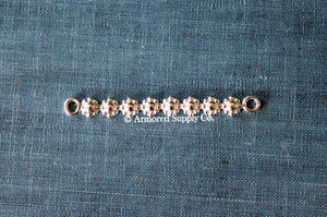 Sterling Silver Straight Flower Chain Pendant Component