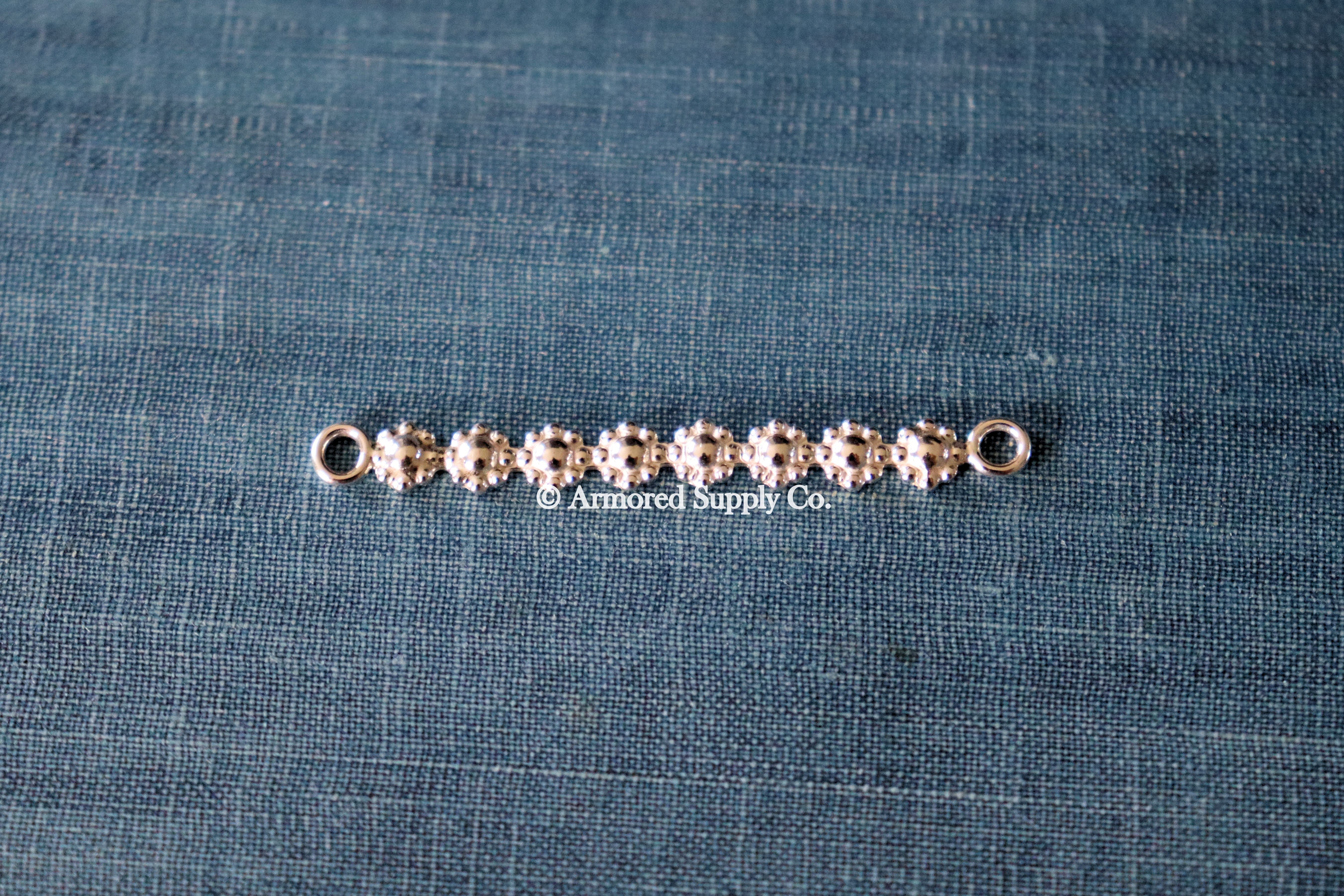 Sterling Silver Straight Flower Chain Pendant Component