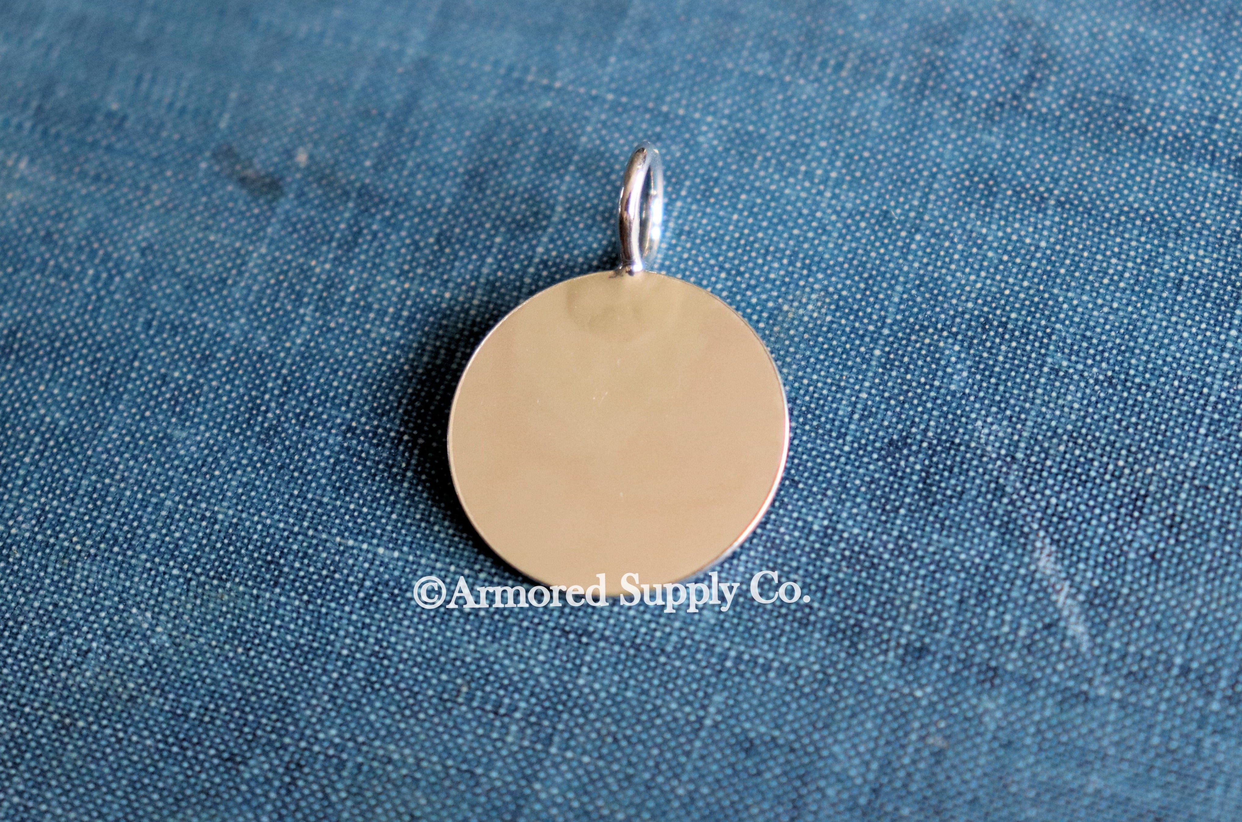 Sterling Silver Disc Engravable or Stampable Pendant Charm