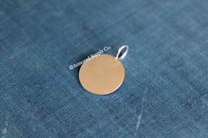 Sterling Silver Disc Engravable or Stampable Pendant Charm