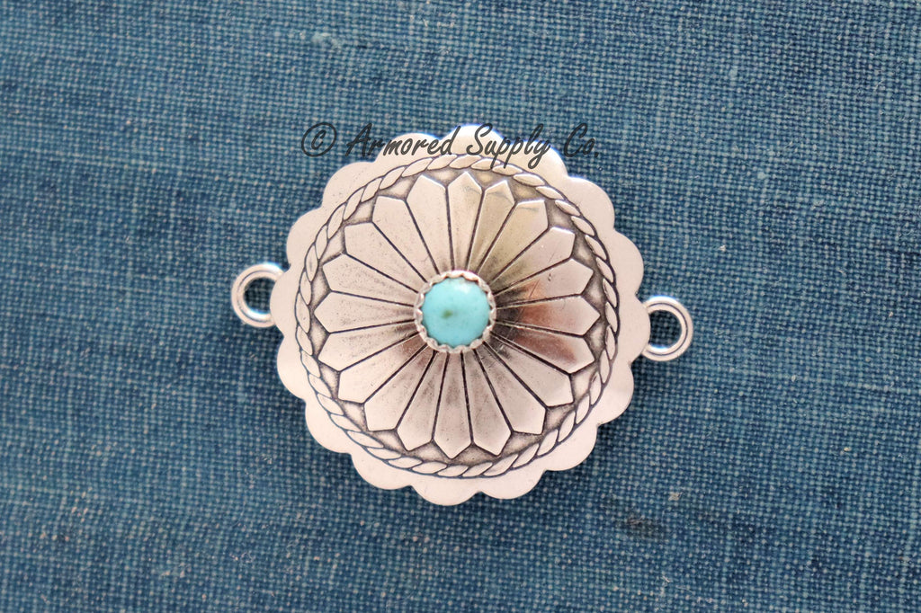 Sterling Silver Concho Connector #2
