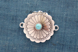 Sterling Silver Concho Connector #2