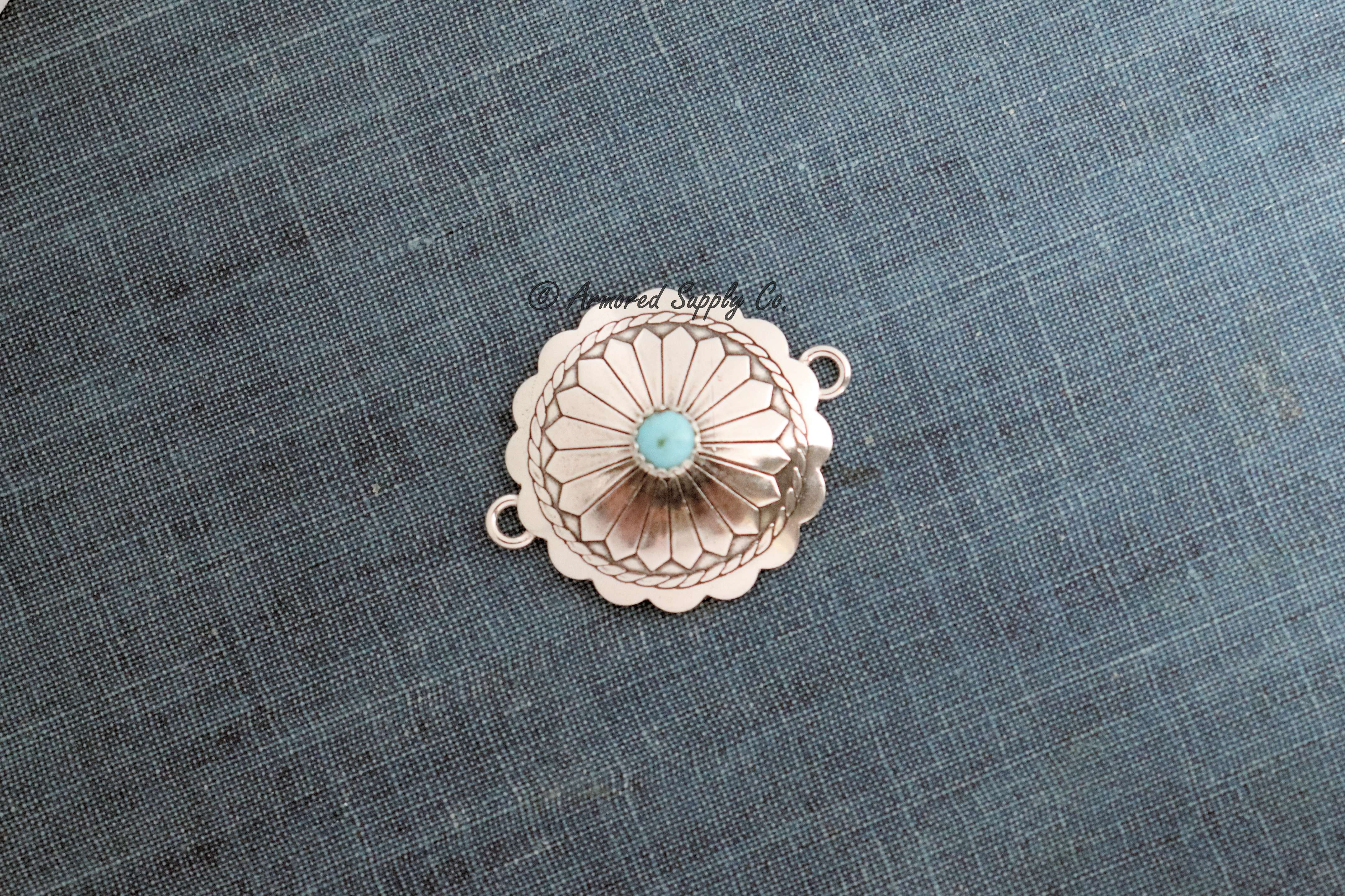 Sterling Silver Concho Connector #2