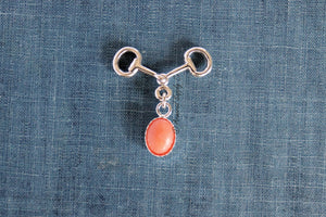 Sterling Silver Bridle Snaffle Bit Bezel cup Charm Connector