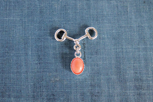 Sterling Silver Bridle Snaffle Bit Bezel cup Charm Connector