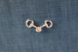 Sterling Silver Bridle Snaffle Bit Bezel cup Charm Connector #2