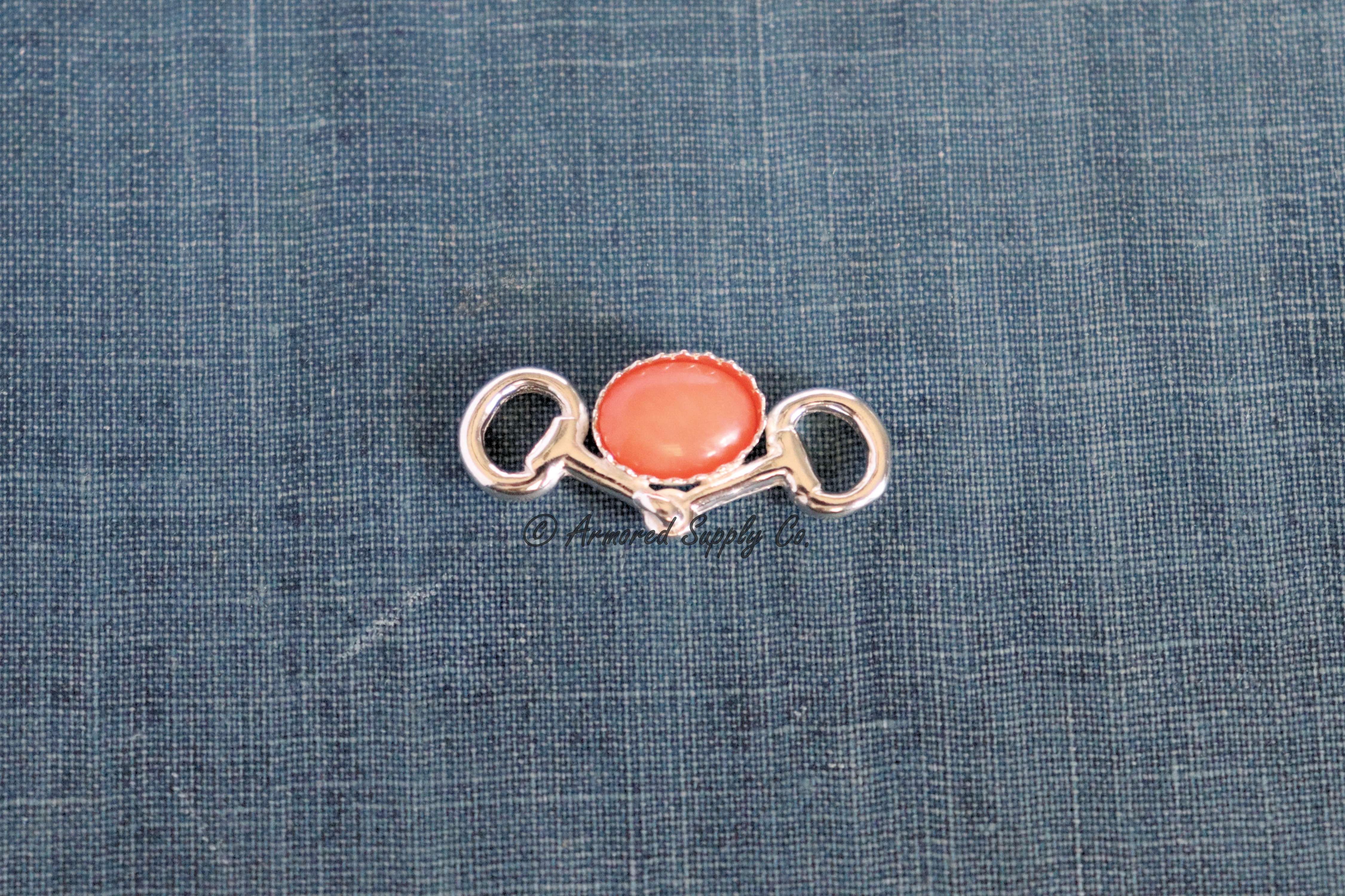 Sterling Silver Bridle Snaffle Bit Bezel cup Charm Connector #3