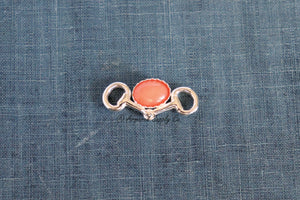 Sterling Silver Bridle Snaffle Bit Bezel cup Charm Connector #3