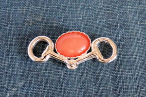 Sterling Silver Bridle Snaffle Bit Bezel cup Charm Connector #3