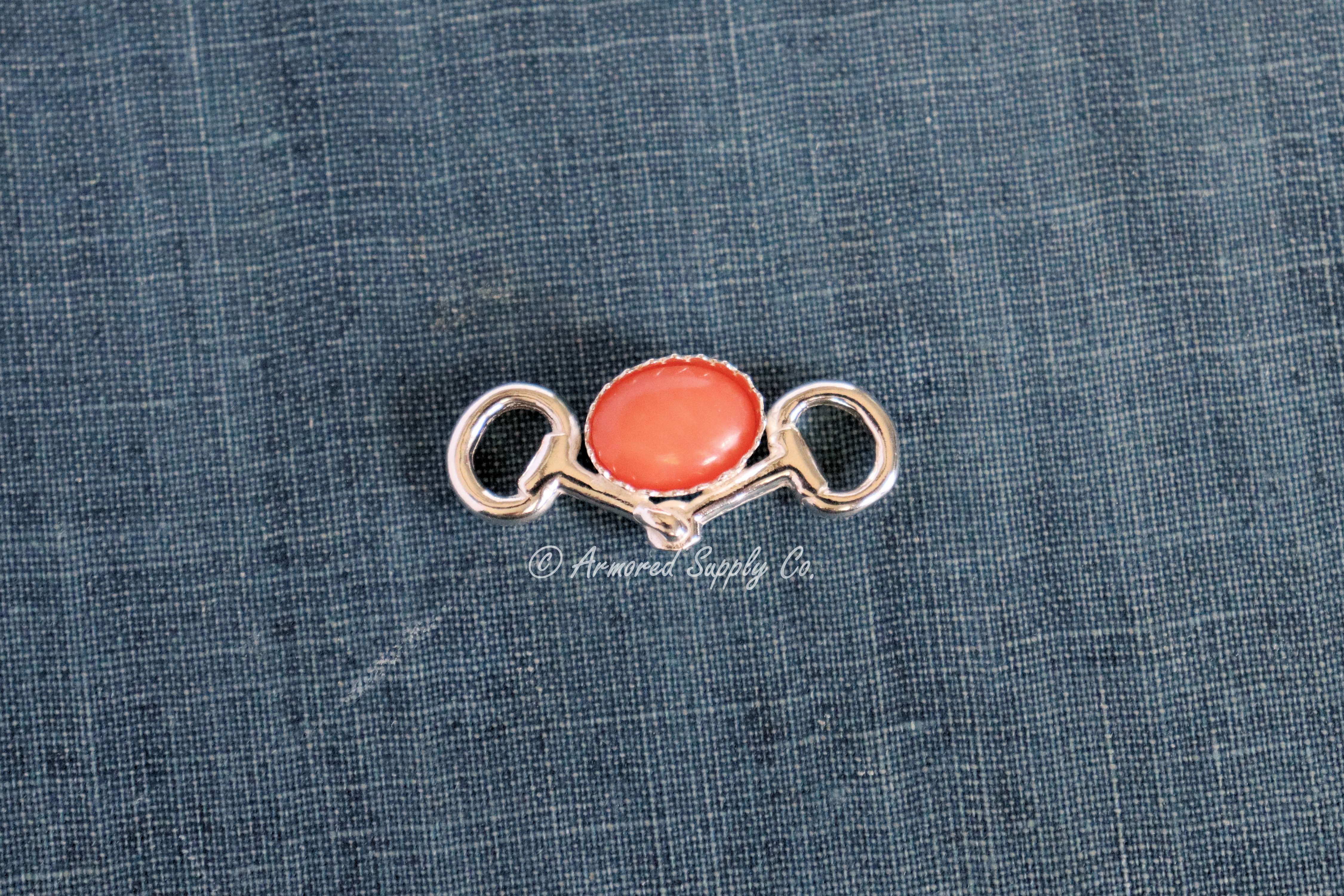 Sterling Silver Bridle Snaffle Bit Bezel cup Charm Connector #3