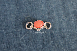 Sterling Silver Bridle Snaffle Bit Bezel cup Charm Connector #3