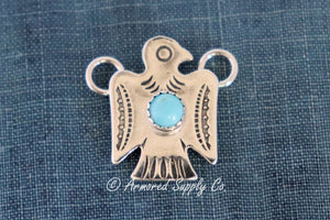 Sterling Silver Thunderbird Bezel cup Connector #1