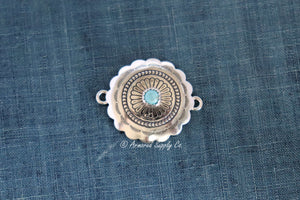 Sterling Silver Concho Connector #3