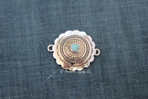 Sterling Silver Concho Connector #3