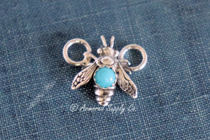 Sterling Silver Honey Bee Bezel cup Connector