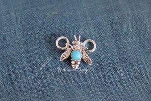 Sterling Silver Honey Bee Bezel cup Connector