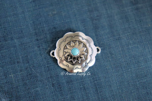 Sterling Silver Concho Connector #4