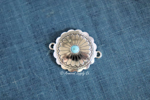 Sterling Silver Concho Connector #2