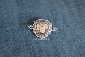 Sterling Silver Small Heart Concho Connector