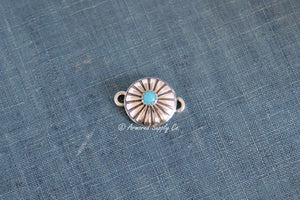 Sterling Silver Mini Round Concho Connector
