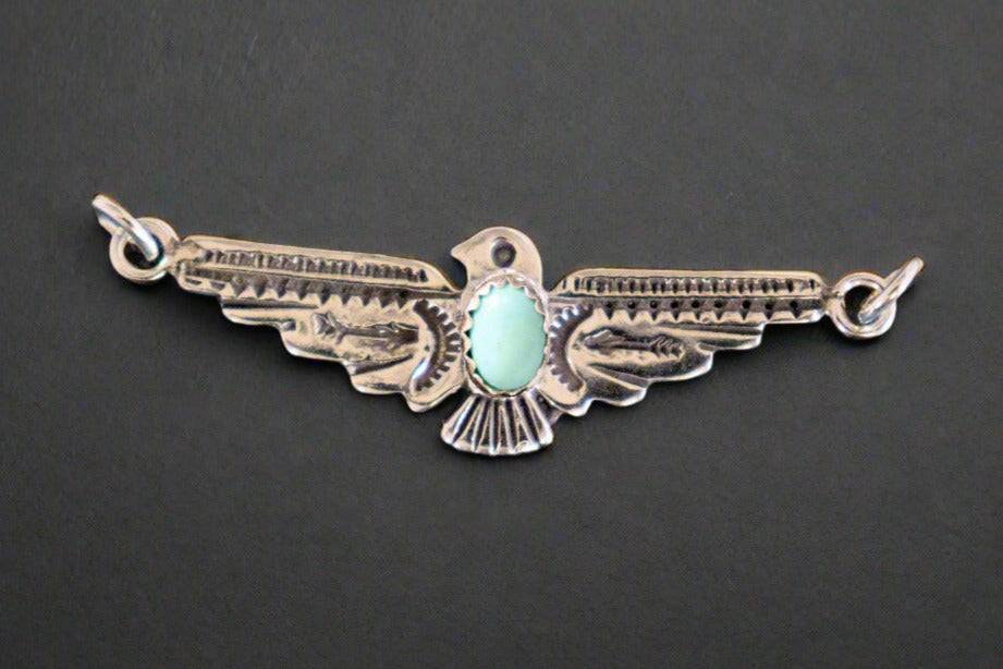 Sterling Silver Thunderbird Bezel cup Charm #2