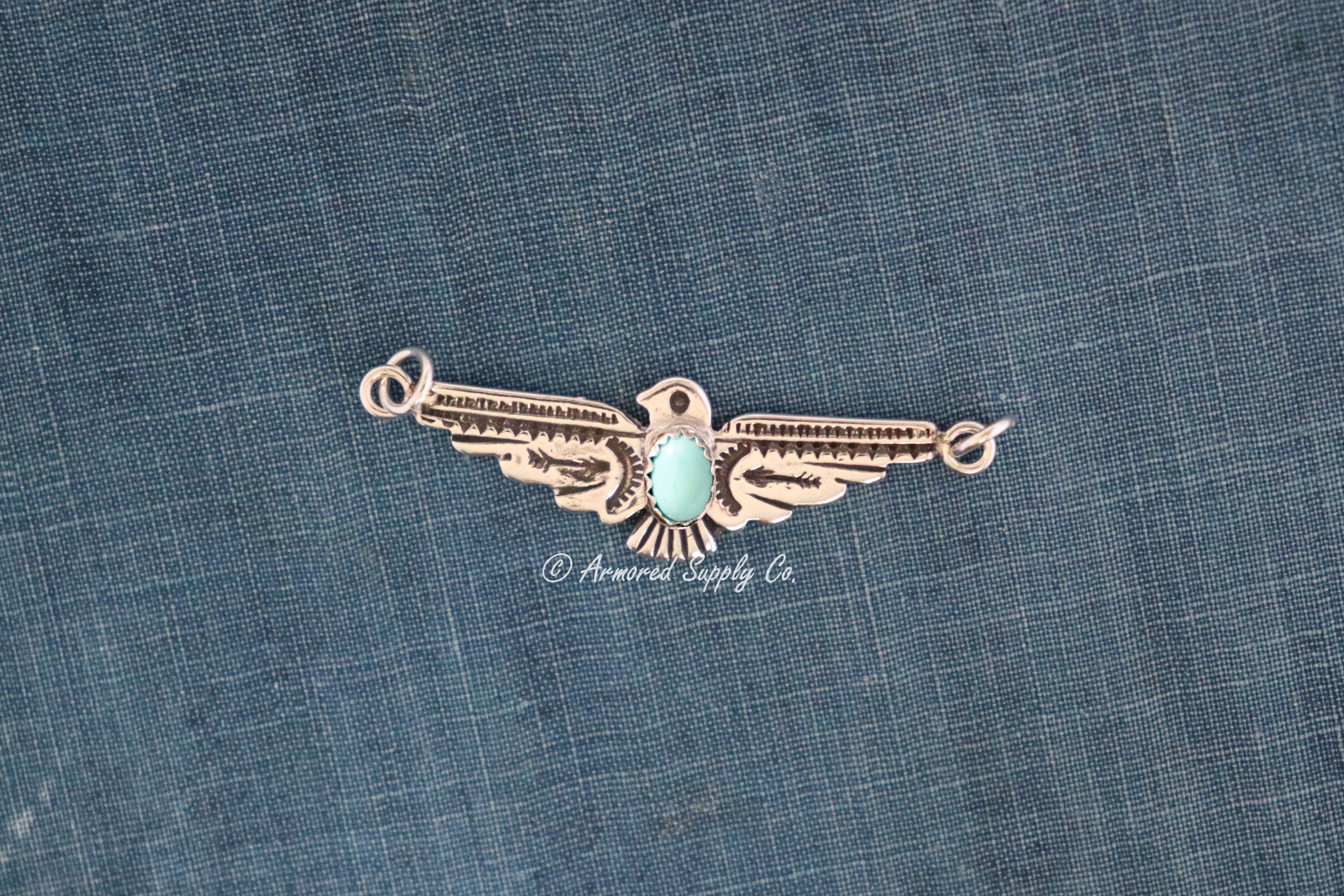 Sterling Silver Thunderbird Bezel cup Charm #2
