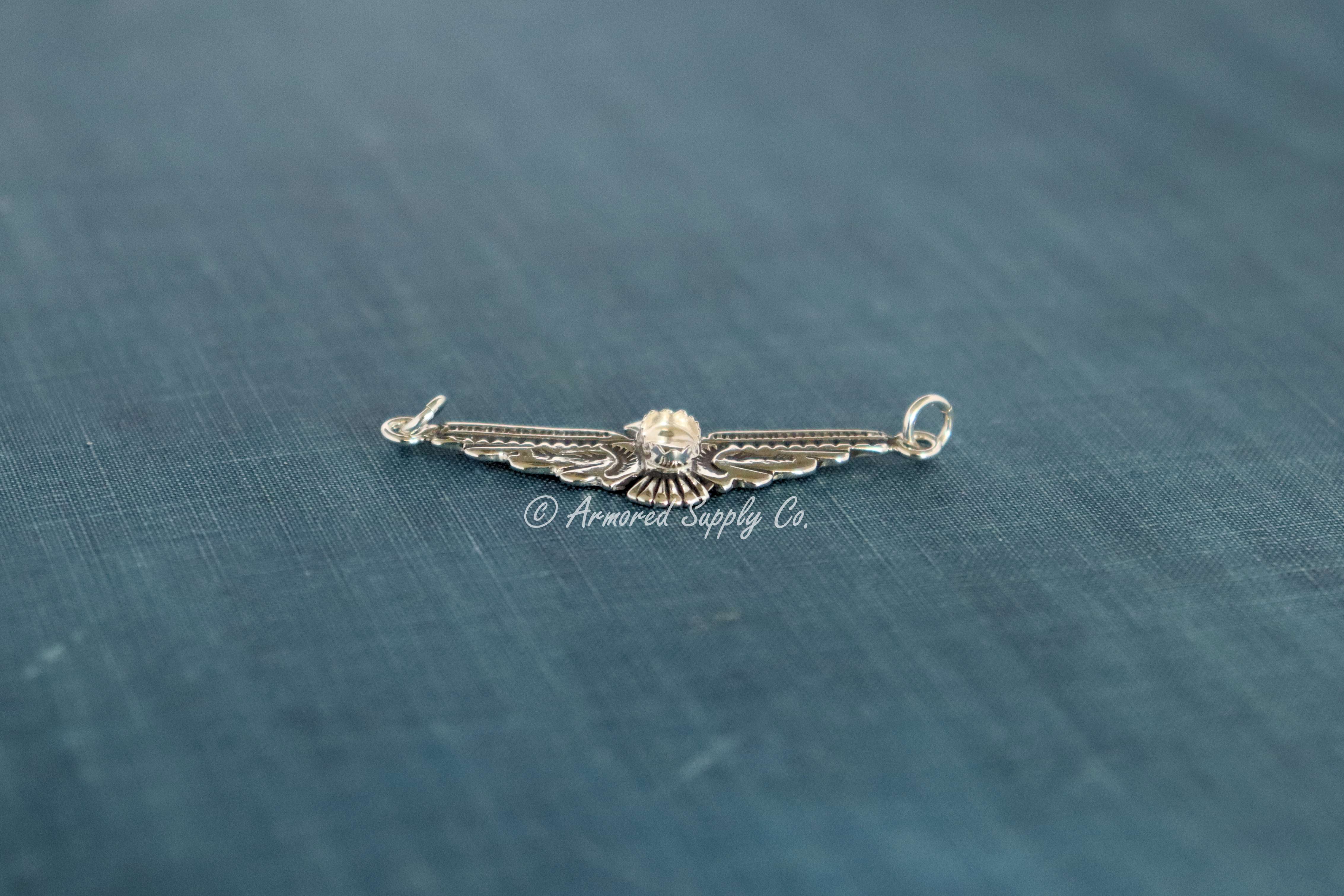 Sterling Silver Thunderbird Bezel cup Charm #2