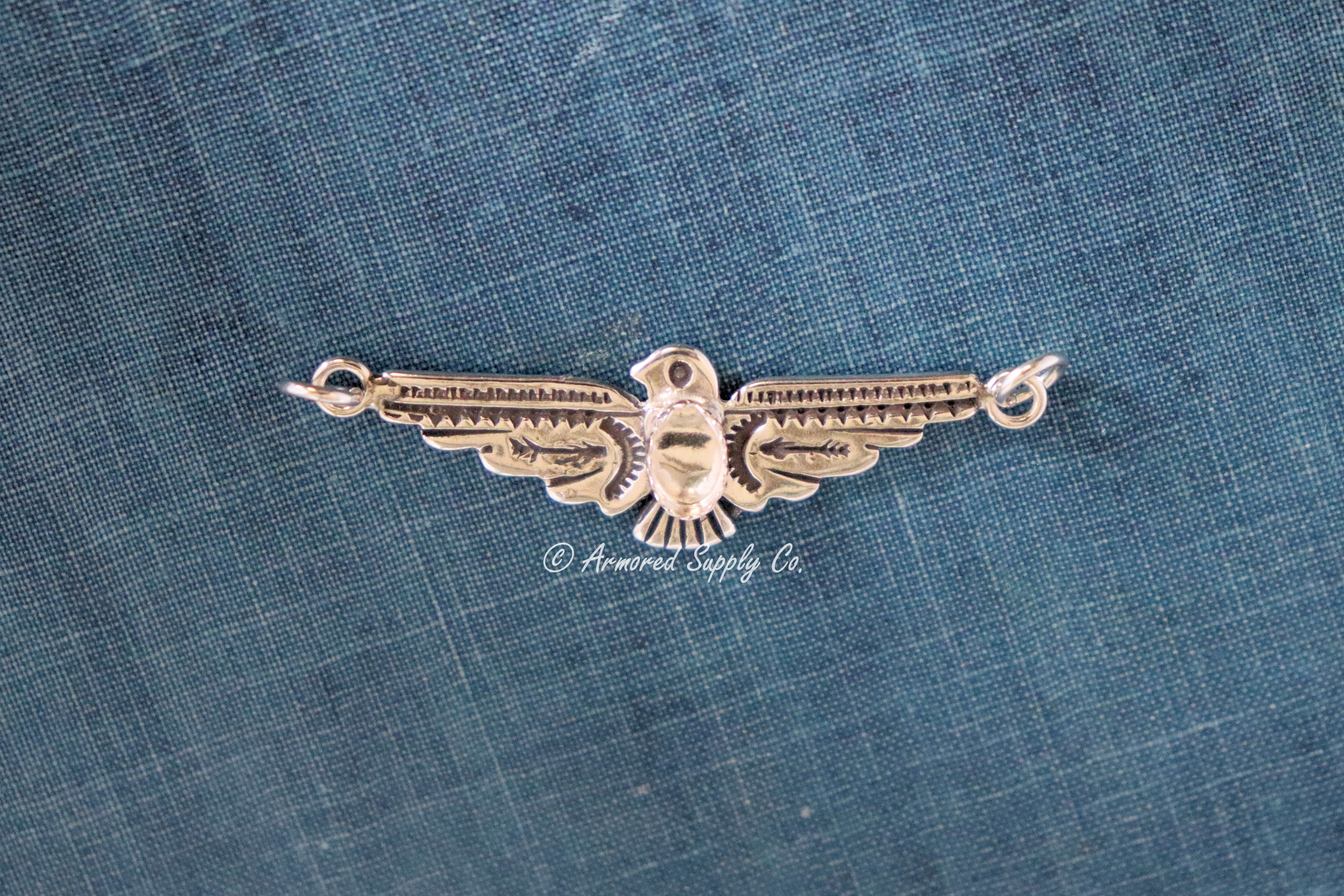 Sterling Silver Thunderbird Bezel cup Charm #2