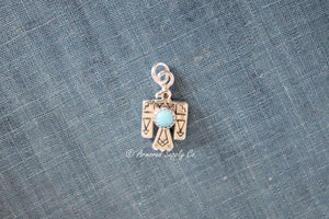Sterling Silver Thunderbird Bezel cup Charm #3
