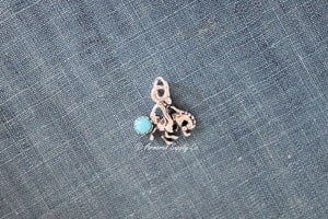 Sterling Silver Bucking Bronco Cowboy Bezel cup Charm