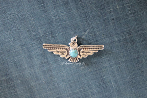 Sterling Silver Thunderbird Bezel cup Charm #4