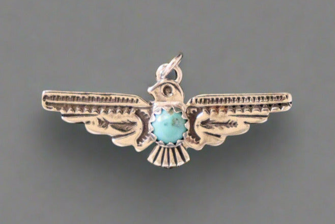 Sterling Silver Thunderbird Bezel cup Charm #4