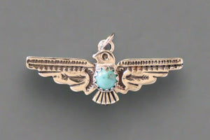 Sterling Silver Thunderbird Bezel cup Charm #4