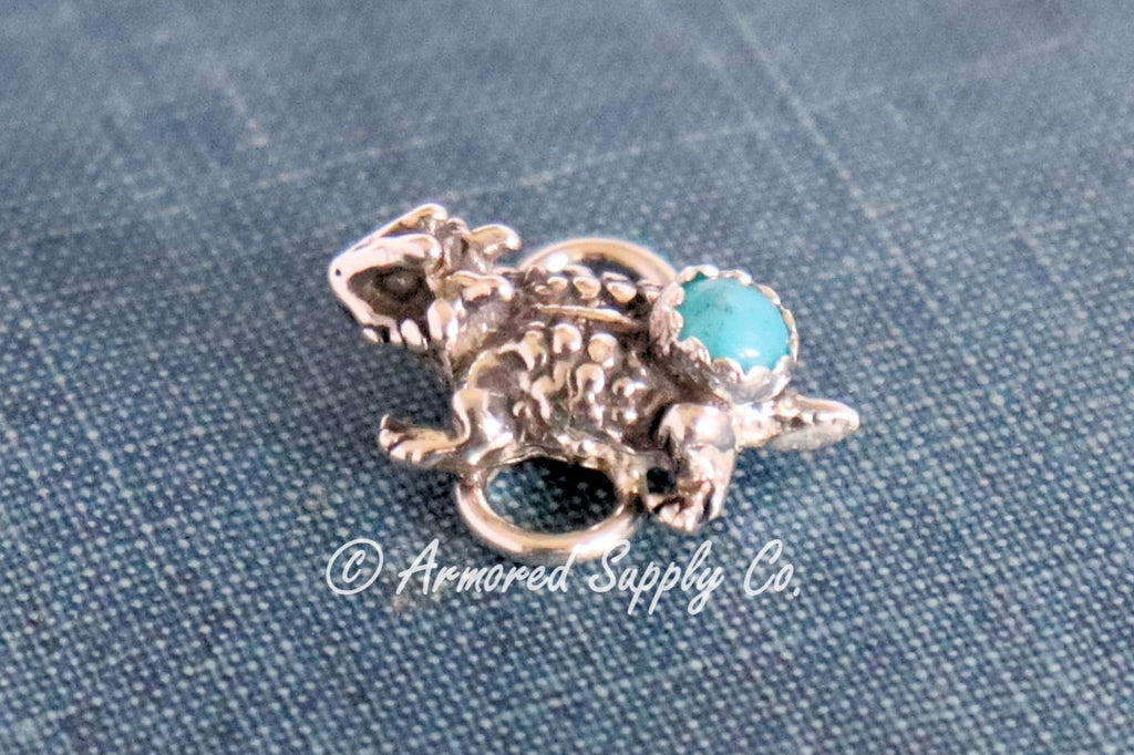 Sterling Silver Horned Toad Bezel cup Connector #3