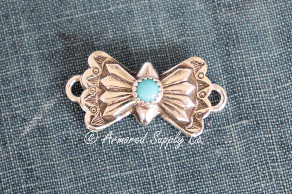 Sterling Silver Small Butterfly Concho Connector #2