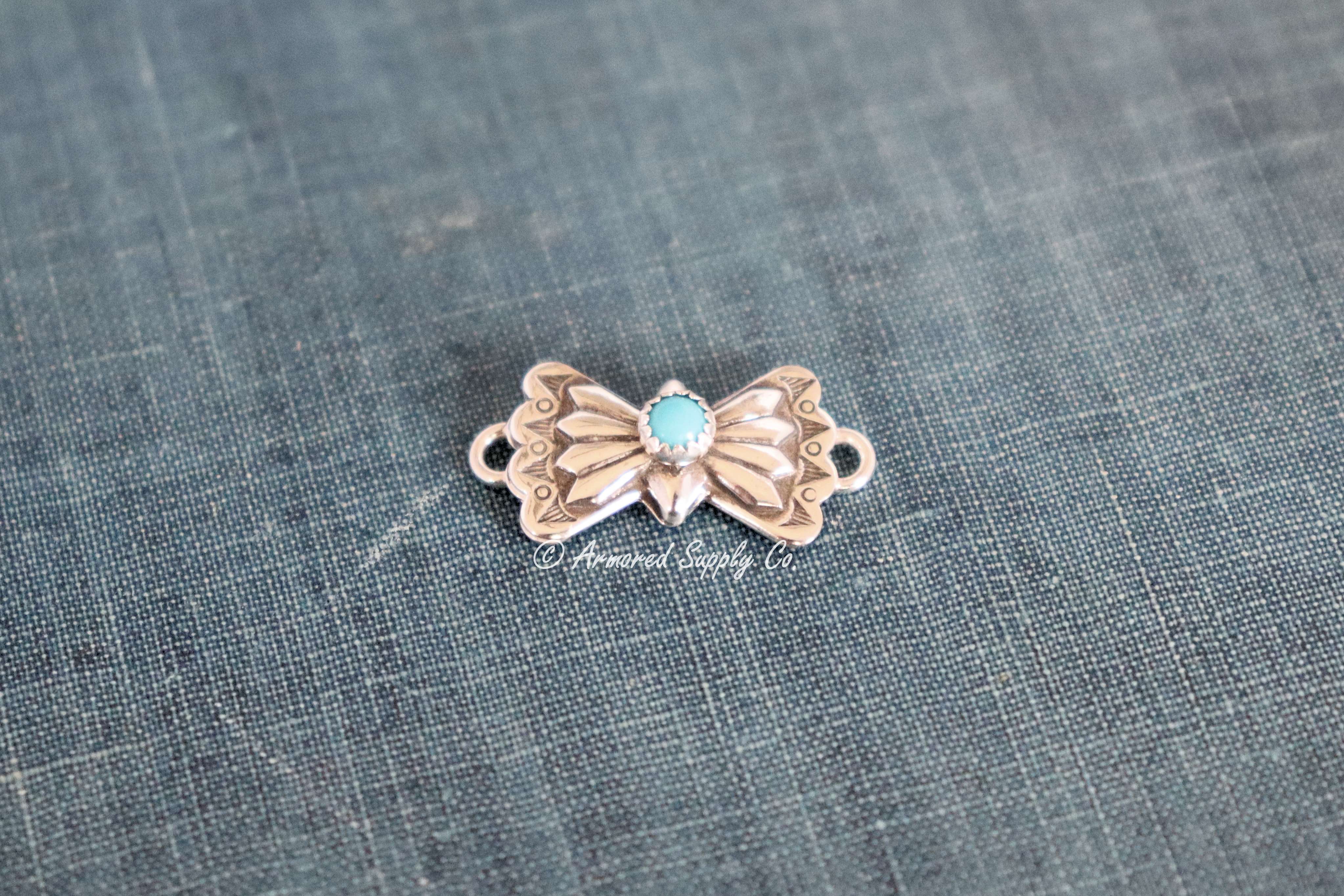 Sterling Silver Small Butterfly Concho Connector #2