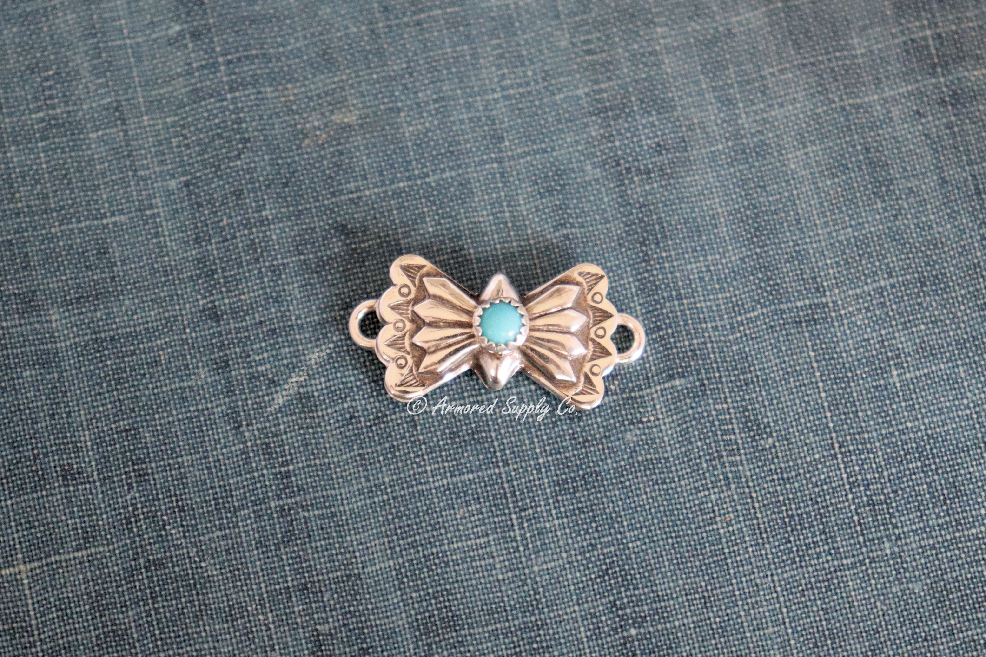 Sterling Silver Small Butterfly Concho Connector #2