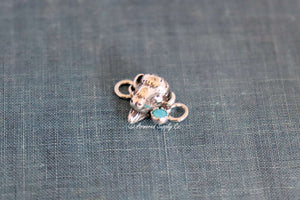 Sterling Silver Buffalo Bison Bezel Cup Connector
