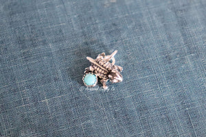 Sterling Silver Horned Toad Bezel cup Charm #1