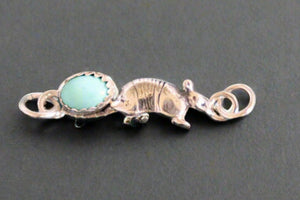 Sterling Silver Armadillo Bezel cup Connector #2