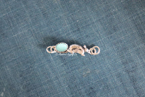 Sterling Silver Armadillo Bezel cup Connector #2