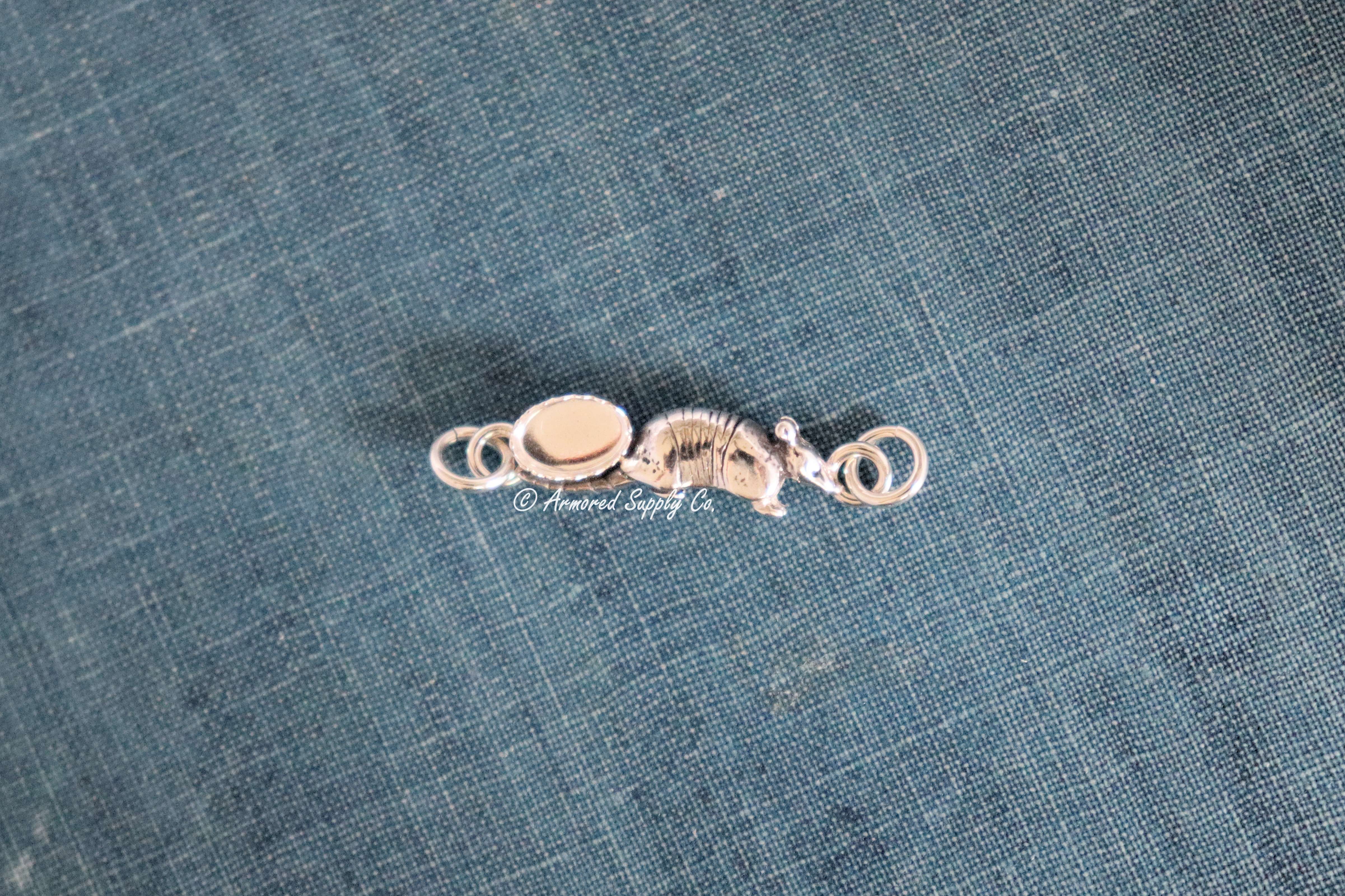 Sterling Silver Armadillo Bezel cup Connector #2