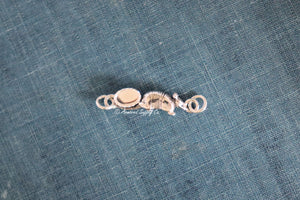Sterling Silver Armadillo Bezel cup Connector #2
