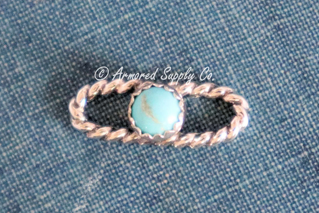 Sterling Silver Oval Rope Connector Bezel cup Connector