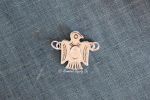 Sterling Silver Thunderbird Bezel cup Connector #5
