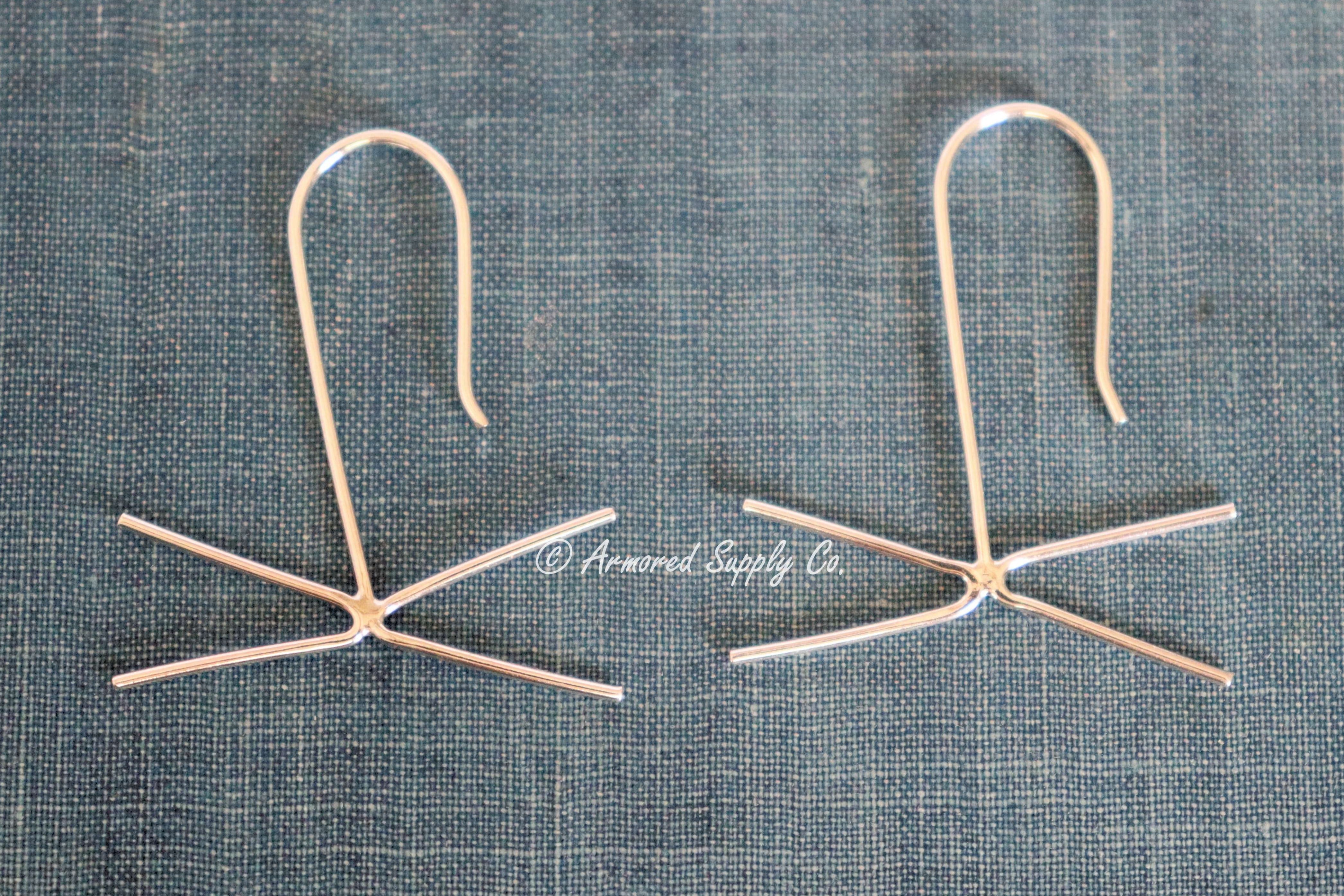 Silver Claw 4-Prong Raw Stone French Wire Earring Blanks
