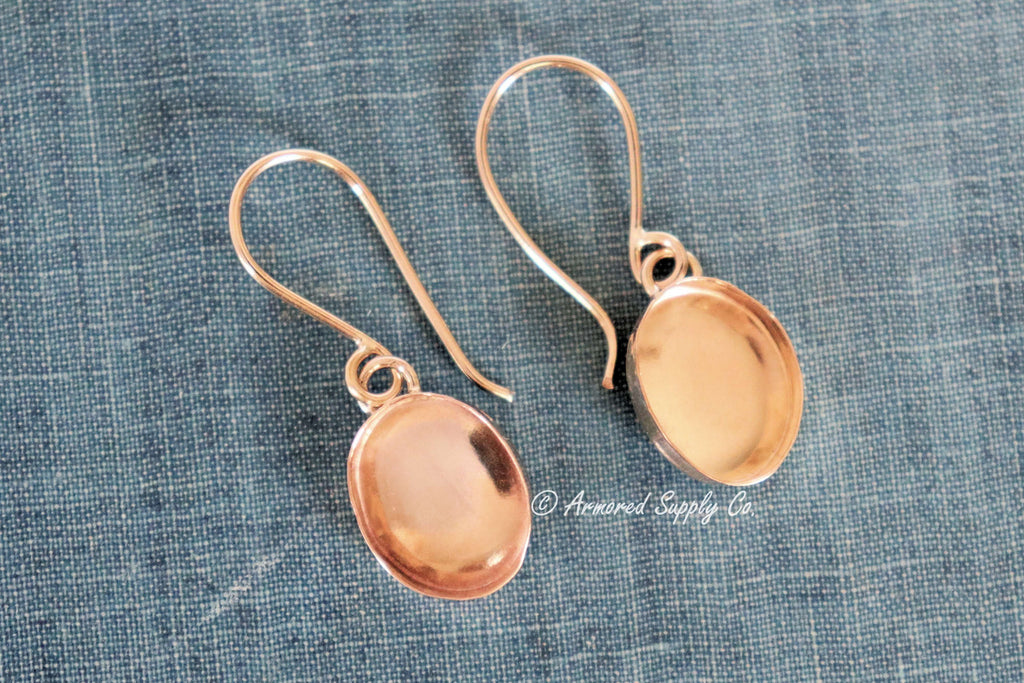 Oval 14k Gold-Filled French wire Earring Blanks