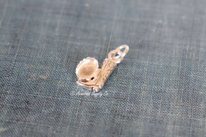 Sterling Silver Cowboy Boot Bezel Cup Charm #2