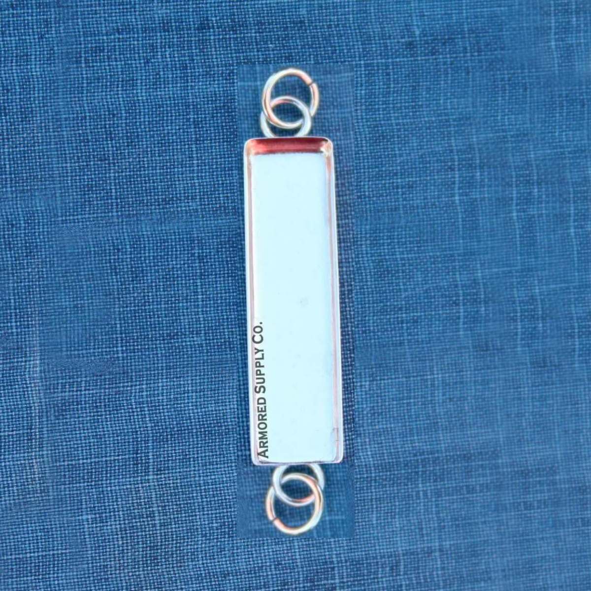 28x7mm Rectangle Bezel Double Bail Pendant Blank Mounting